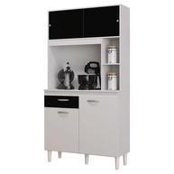 Armário de Cozinha Duda 90cm: Branco e Preto - imagem 2