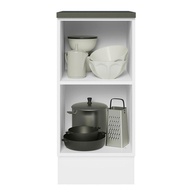 Balcão de Cozinha 35cm: MDF, Branco e Preto - imagem 2