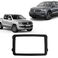 Moldura 1 e 2 Din Preto para Amarok, Fox, Passat, Gol G7 e Jetta - Encaixe Perfeito - imagem 1