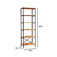 Estante Trento 180cm: Madeira e Preto - imagem 2