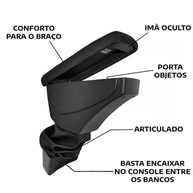 Apoio de Braço Premium para HB20 e HB20S (Tecido Preto Sem Costura) - Conforto e Praticidade em Todos os Modelos - imagem 4