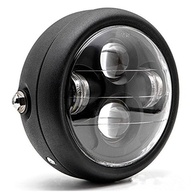 Farol de Motocicleta 16,5cm Preto: Ilumine Sua Estrada com Estilo e Segurança - imagem 1