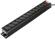 Régua Extensora Force Line 1,5m Bivolt com 12 Tomadas Tripolares para Rack - Preto - imagem 2