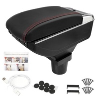 Apoio de Braço Console Central com 7 Portas USB para Mini Cooper (R50-F57) - Organizador Duplo Preto - imagem 2
