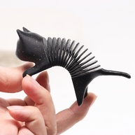 Estatueta de Gato Preto 3D Flexível - Decoração Moderna para Mesa e Escritório - imagem 1