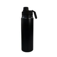 Garrafa Térmica 800ml Premium - Isolamento Quente e Frio com Alça, Aço Inox, Preto - imagem 2