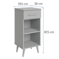 Balcão Fruteira com Suporte para Galão de Água e Armário - Design Moderno Pé Palito Preto - imagem 4