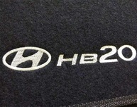 Kit Tapete Carpete Hyundai HB20 2013-2019 Preto Premium com Bordado HD - imagem 3