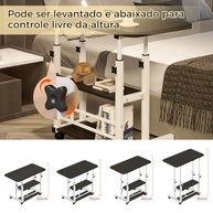 Mesa portátil para sofá e cama, mesa lateral para laptop com altura ajustável (Preto) - imagem 2