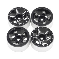 Rodas de Metal Premium para SCX24 90081 Crawler - Upgrade Preto Durável - imagem 1