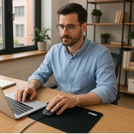 Mousepad OEX MP100 Superfície em EVA Antiderrapante – Preto - imagem 3