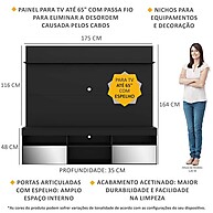Rack TV 65" com Espelho: Madri Multimóveis Preto - imagem 2