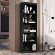 Estante Livreiro 5 Nichos Preto - Organizador Moderno para Casa e Escritório | Design Versátil e Espaçoso - imagem 2