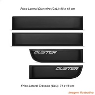 Friso Lateral Borrachão Duster 2010-2019 Preto Adesivo Personalizado "Duster" - imagem 4