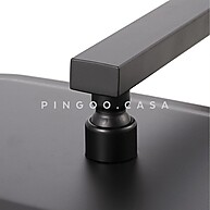 Ducha Chuveiro Retangular Inox 28x18cm São Luís Pingoo – Preto - imagem 2