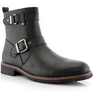 Polar Fox Wyatt MPX608005 Botas de motocicleta masculinas casuais com zíper e fivela, Preto, 7 - imagem 2