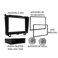 Moldura 2 Din Honda CRV 2007 a 2011 – 7 Polegadas Preto - imagem 2