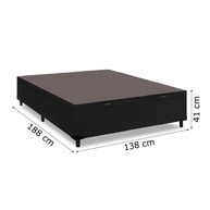 Cama Box Casal com Baú Prince Preto - imagem 2
