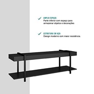Rack para TV Habitat Preto com Tubos Carraro - Moderno e Funcional - imagem 4