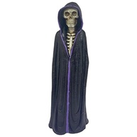 Imagem Exu Caveira Manto Preto e Roxo 22 cm em Resina - Decoração Espiritual Refinada - imagem 2