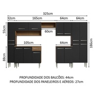 Cozinha Completa 325cm Emilly: Rustic & Preto - imagem 2