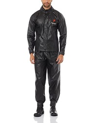 Conjunto Capa de Chuva Masculina Pioneira em PVC Preto Refletiva com Capuz e Zíper - Proteção Total! - imagem 2