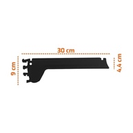 Mão Francesa para Bandeja 30cm: Kit 4 Unidades Preto - imagem 2