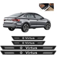 Soleira Platinum VW Virtus 2018-2020: Proteção e Estilo em Preto (4 Peças) - imagem 3