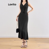 Conjunto Saia Listrada Lovito: Estilo Casual para Verão e Primavera - imagem 2