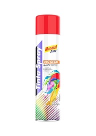 Tinta Spray Uso Geral Mundial Prime 400ml Vermelho - Acabamento Perfeito e Duradouro - imagem 1