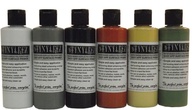 BADGER SNR-416 Stynylrez Airbrush Primer pacote com 6 tons, 120 ml, branco, cinza, preto, vermelho, marrom, verde-oliva, neutro - imagem 1