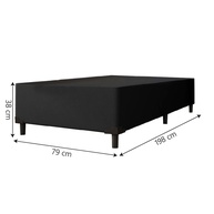 Cama Box Solteiro 0,79m Suede Marrom Prince - imagem 2