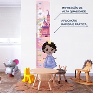 Adesivo Decorativo Régua de Crescimento Princesa Infantil Lavável - Seguro e Fácil Aplicação - imagem 5