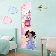 Adesivo Decorativo Régua de Crescimento Princesa Infantil Lavável - Seguro e Fácil Aplicação - imagem 3