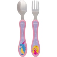 Kit Talheres Aventuras Princesa - Design Anatômico com Ponta em Aço Inoxidável - imagem 1
