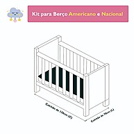 Kit Berço Americano com Ninho Redutor – 15 Peças Marinho Príncipe - imagem 1