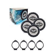 Kit 4 Alto Falantes Quadriaxial 6" 280W RMS + Aros Adaptadores Onix, Cobalt, Spin, Prisma - imagem 1