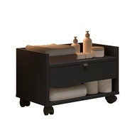Armário de Banheiro Prisma com Gaveta, Nicho e Rodinhas - Design Moderno e Funcionalidade - imagem 2