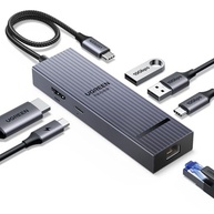 UGREEN Revodok Pro 6 em 1 USB C Hub, Adaptador Gigabit Ethernet com 4K 60Hz HDMI, 100 W PD, Portas de Dados USB A&C 3.2 de 10 Gbps Compatível com Mac M1/M2/M3, iPad, iPhone 16 Pro/Pro Max, Steam Deck - imagem 2