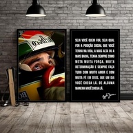 Kit 2 Quadros Ayrton Senna Apontando Pro Céu - Moldura 60x40cm - Arte Canvas Inspiradora - imagem 2