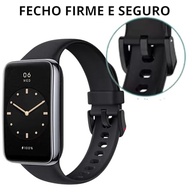 Pulseira Compativel Para Mi Band 7 Pro Cor Preta Esportiva Silicone Macio Premium Elegante Alto Nivel Smartband - imagem 3