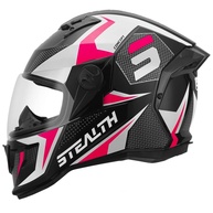 Capacete Fechado Pro Tork Stealth Concept Brilhante Branco/Rosa - Tam. 58 | Segurança e Estilo - imagem 1