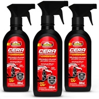 KIT 3 Ceras Cristalizadora Liquida Com Carnaúba Proteção Uv Automotivo Pro auto 500Ml - imagem 2