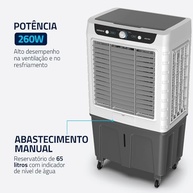 Climatizador Mondial Wind Pro 5 em 1 - 65L, 260W, Filtro e Umidificação - imagem 5