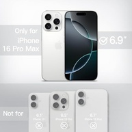 JETech Capa Matte para iPhone 16 Pro Max: Proteção Militar, Anti-Impressão Digital e Design Fosco (Preto) - imagem 3