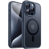 JETech Capa Magnética para iPhone 15 Pro Max: Proteção Fosca Translúcida e Compatibilidade MagSafe (Azul Brilhante) - imagem 2