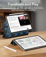 ESR Capa iPad Pro 13" M4 (2024): Magnética, Fina, Suporte Triplo e Pencil Pro - Preto - imagem 4
