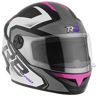 Capacete Fechado Pro Tork R8 Pro Brilhante Preto e Rosa - Segurança e Estilo para Você! - imagem 5