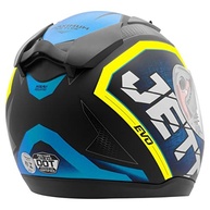 Capacete Fechado Pro Tork Jett Evo Line Fosco Azul/Amarelo - Tamanho 56: Segurança e Estilo para Sua Pilotagem - imagem 4