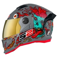 Capacete Moto Pro Tork Stealth Zombie Tam 60 - Viseira Dourada | Cinza Fosco - imagem 1